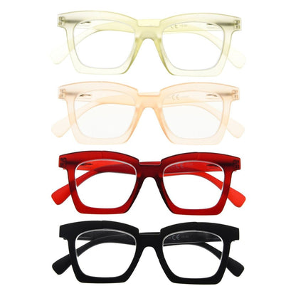4 Pack Stylish Fashionable Reading Glasses R2019eyekeeper.com