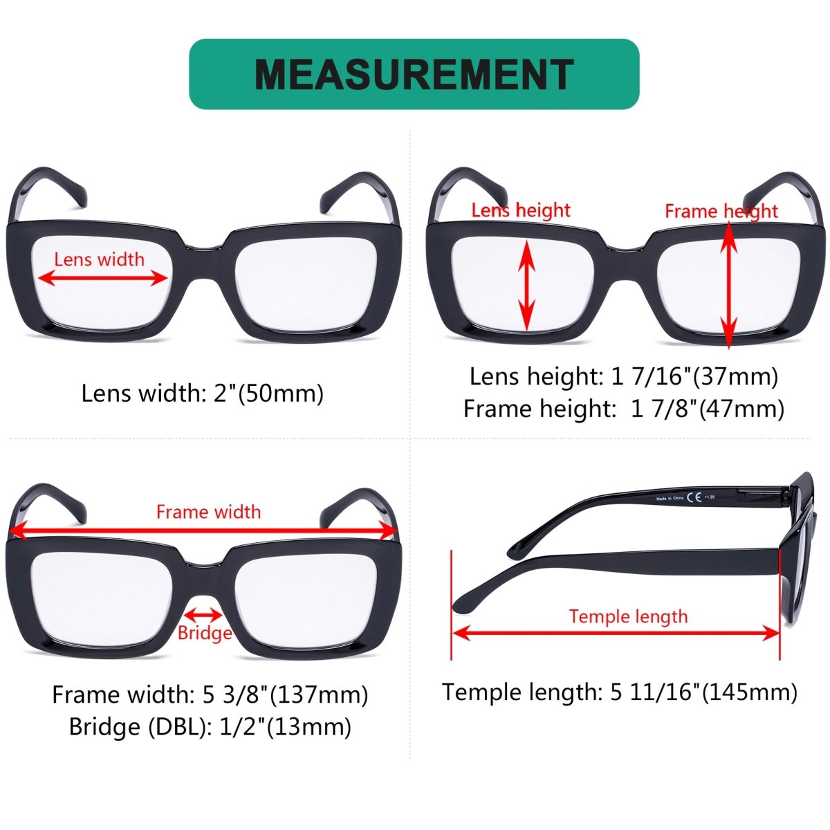 4 Pack Stylish Reading Glasses Fashionable Readers R9107-1eyekeeper.com