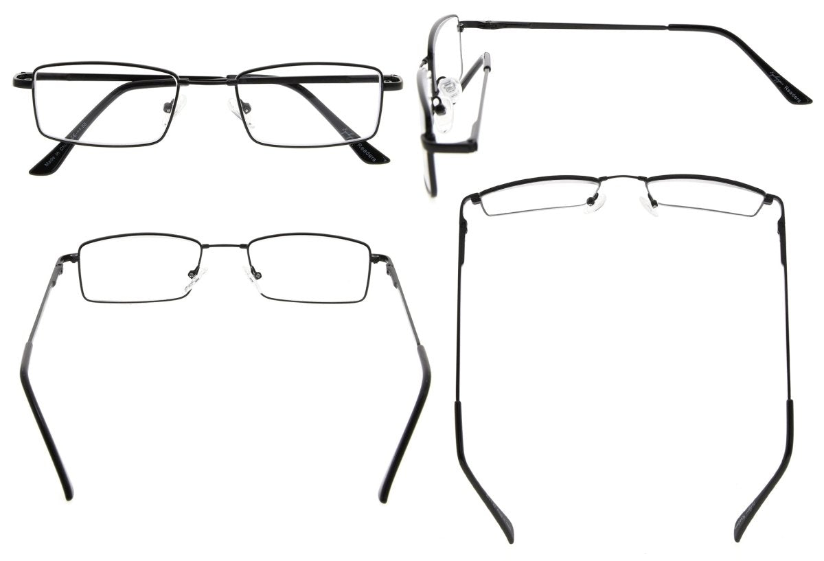 4 Pack Bendable Memory Titanium Bridge Reading Glasses R1709eyekeeper.com