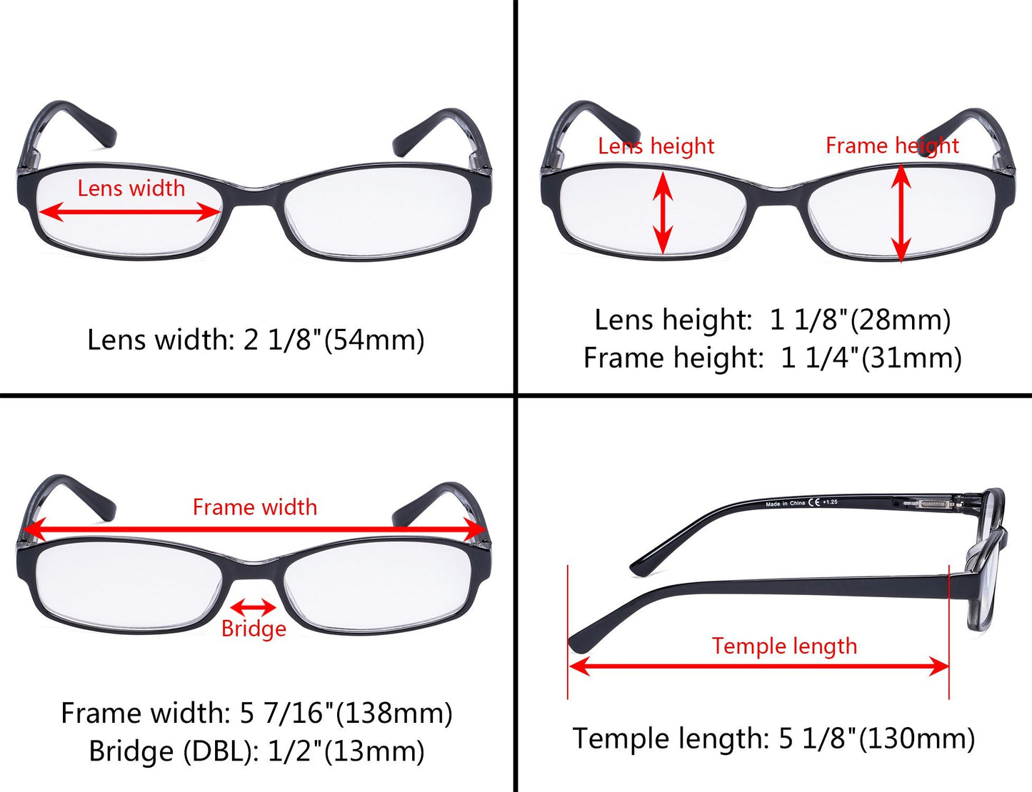 Reading Glasses Dimension